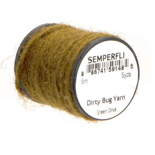 Semperfli Dirty Bug Yarn Green Olive Fly Tying Materials (Product Length 5.46 Yds / 5m)