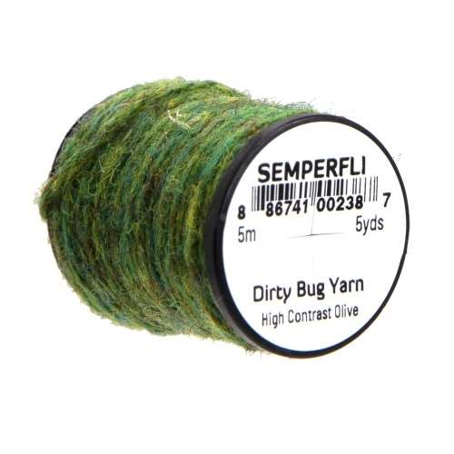 Semperfli Dirty Bug Yarn High Contrast Olive Fly Tying Materials (Product Length 5.46 Yds / 5m)