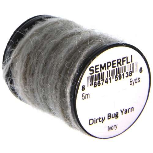 Semperfli Dirty Bug Yarn Ivory Fly Tying Materials (Product Length 5.46 Yds / 5m)