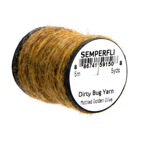 Semperfli Dirty Bug Yarn Mottled Golden Olive Fly Tying Materials (Product Length 5.46 Yds / 5m)