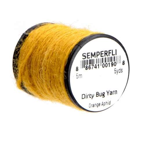 Semperfli Dirty Bug Yarn Orange Aphid Fly Tying Materials (Product Length 5.46 Yds / 5m)