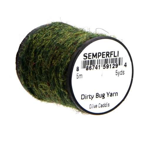 Semperfli Dirty Bug Yarn Olive CaddisÃƒÂ¡ Fly Tying Materials (Product Length 5.46 Yds / 5m)
