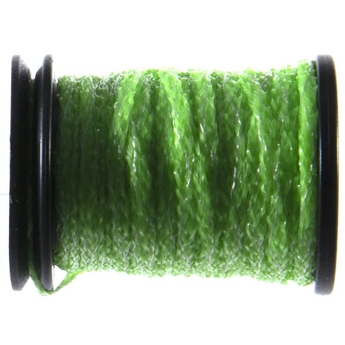 Semperfli Flat Braid 1.5mm 1/16'' Fl. Green Fly Tying Materials (Product Length 4.37 Yds / 4m)