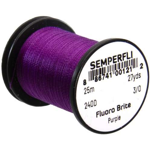 Semperfli Fluorescent Brite Purple Fly Tying Materials (Product Length 27.34 Yds / 25m)