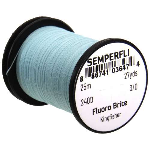 Semperfli Fluorescent Brite Kingfisher Fly Tying Materials (Product Length 27.34 Yds / 25m)