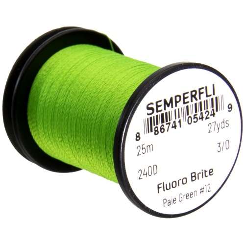 Semperfli Fluorescent Brite #12 Pale Green Fly Tying Materials (Product Length 27.34 Yds / 25m)