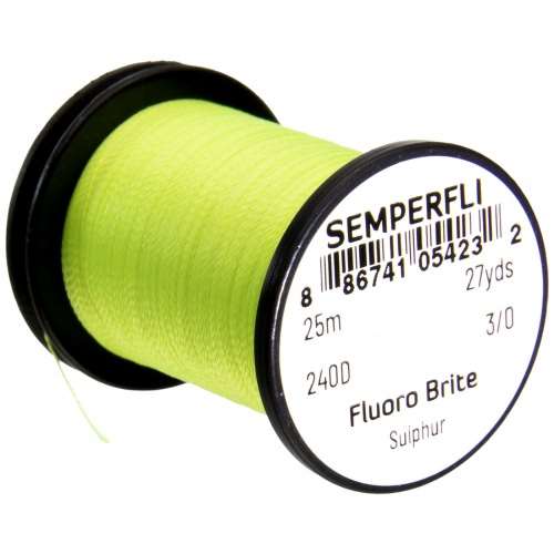 Semperfli Fluorescent Brite Sulphur Fly Tying Materials (Product Length 27.34 Yds / 25m)