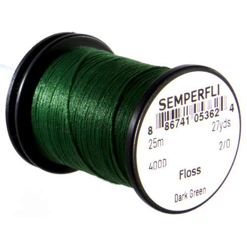 Semperfli Fly Tying Floss Dark Green Fly Tying Materials (Product Length 27.34 Yds / 25m)