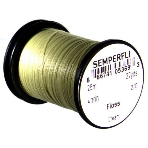 Semperfli Fly Tying Floss Cream Fly Tying Materials (Product Length 27.34 Yds / 25m)