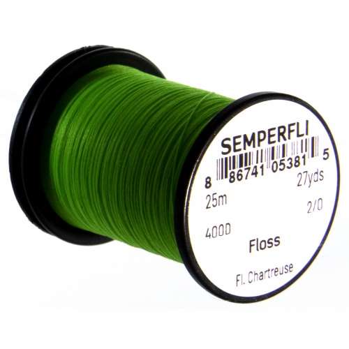 Semperfli Fly Tying Floss Fluorescent Chartreuse Fly Tying Materials
