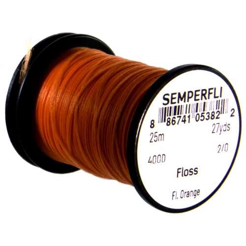 Semperfli Fly Tying Floss Fluorescent Orange Fly Tying Materials