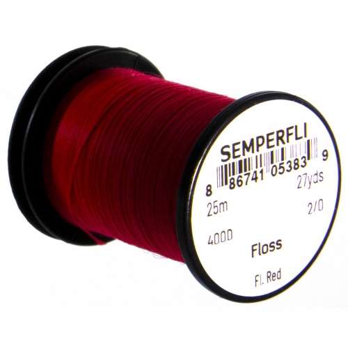 Semperfli Fly Tying Floss Fluorescent Red Fly Tying Materials