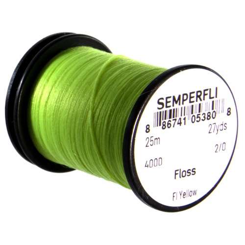 Semperfli Fly Tying Floss Fl Yellow Fly Tying Materials (Product Length 27.34 Yds / 25m)