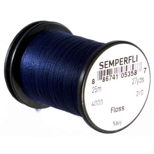 Semperfli Fly Tying Floss Navy Fly Tying Materials (Product Length 27.34 Yds / 25m)