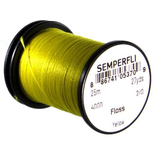 Semperfli Fly Tying Floss Yellow Fly Tying Materials (Product Length 27.34 Yds / 25m)