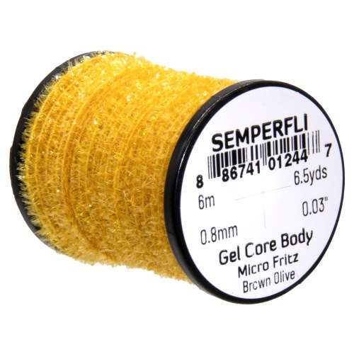 Semperfli Gel Core Body Micro Fritz Brown Olive Fly Tying Materials