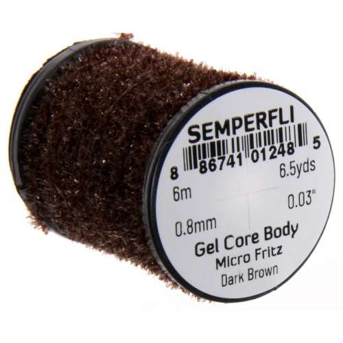 Semperfli Gel Core Body Micro Fritz Dark Brown Fly Tying Materials
