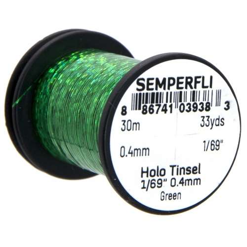 Semperfli Spool 1/69'' Holographic Green Tinsel