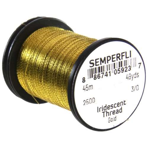 Semperfli Iridescent Thread Gold Fly Tying Materials (Product Length 49.2 Yds / 45m)
