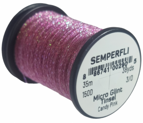 Semperfli Micro Glint Nymph Tinsel Candy Pink