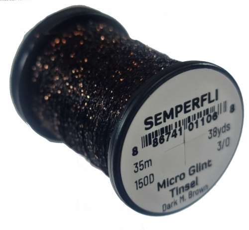 Semperfli Micro Glint Nymph Tinsel Dark Mocha Brown