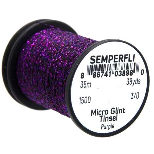 Semperfli Micro Glint Nymph Tinsel Purple Fly Tying Materials (Product Length 38 Yds / 35m)