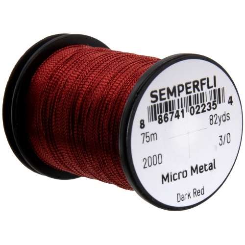 Semperfli Micro Metal Hybrid Thread, Tinsel & Wire Dark Red