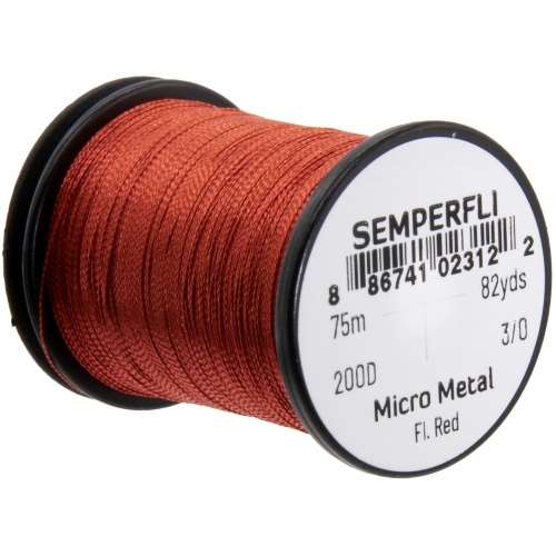 Semperfli Micro Metal Hybrid Thread, Tinsel & Wire Fluoro Red