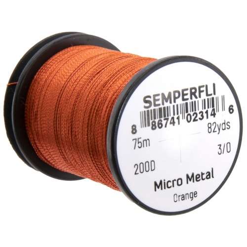 Semperfli Micro Metal Hybrid Thread, Tinsel & Wire Orange