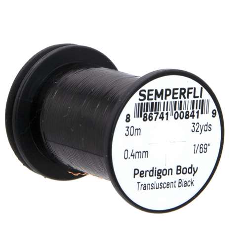 Semperfli Perdigon Body Transluscent Black Fly Tying Materials (Product Length 32 Yds / 30m)