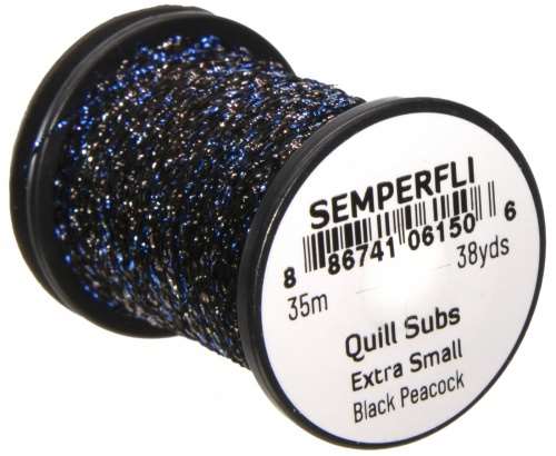 Semperfli Quill Subs XS Extra Small Black Peacock