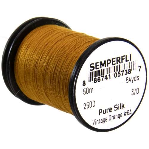 Semperfli Pure Silk Vintage Orange #6A Fly Tying Materials