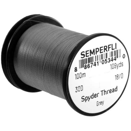 Semperfli Spyder Thread 18/0 Grey Fly Tying Threads (Product Length 109 Yds / 100m)