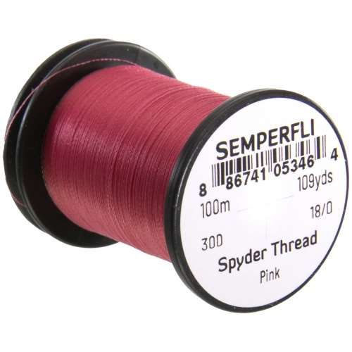 Semperfli Spyder Thread 18/0 Pink Fly Tying Threads (Product Length 109 Yds / 100m)