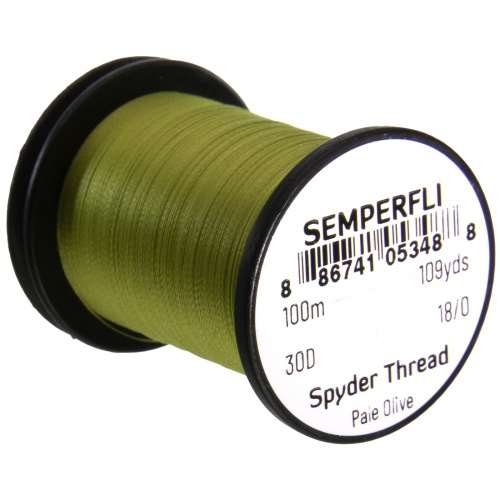 Semperfli Spyder Thread 18/0 Pale Olive Fly Tying Threads (Product Length 109 Yds / 100m)