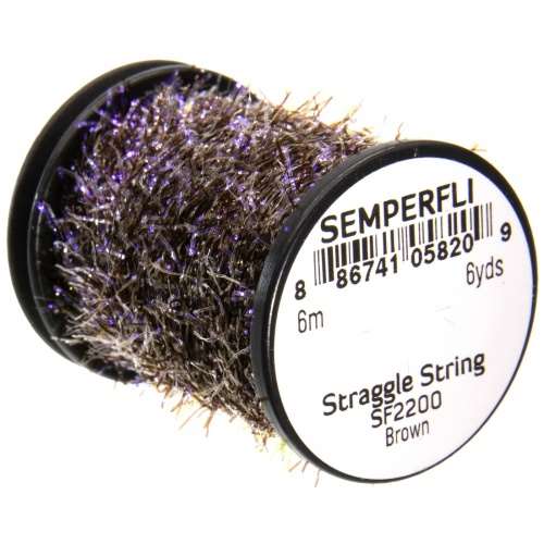 Semperfli Straggle String Micro Chenille Sf2200 Brown Fly Tying Materials (Product Length 6.56 Yds / 6m)