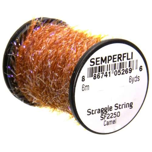 Semperfli Straggle String Micro Chenille Sf2250 Camel Fly Tying Materials (Product Length 6.56 Yds / 6m)