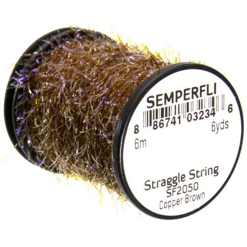 Semperfli Straggle String Micro Chenille Sf2050 Copper Brown Fly Tying Materials (Product Length 6.56 Yds / 6m)