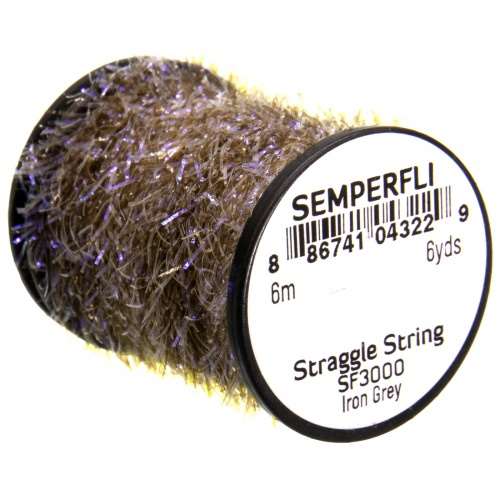 Semperfli Straggle String Micro Chenille Sf3000 Iron Grey Fly Tying Materials (Product Length 6.56 Yds / 6m)