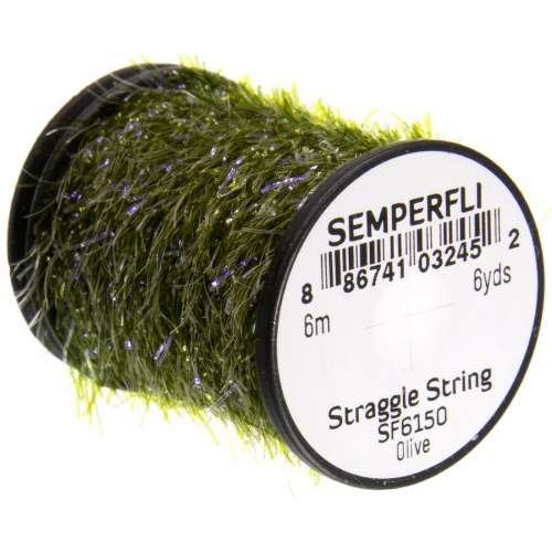 Semperfli Straggle String Micro Chenille Sf6150 Olive Fly Tying Materials (Product Length 6.56 Yds / 6m)