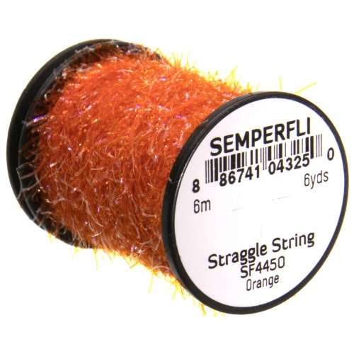 Semperfli Straggle String Micro Chenille Sf4450 Orange Fly Tying Materials (Product Length 6.56 Yds / 6m)