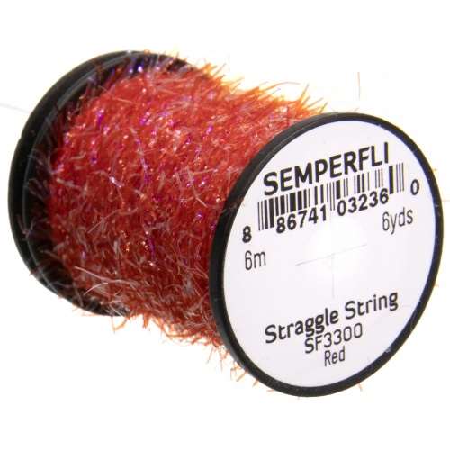 Semperfli Straggle String Micro Chenille Sf3300 Red Fly Tying Materials (Product Length 6.56 Yds / 6m)