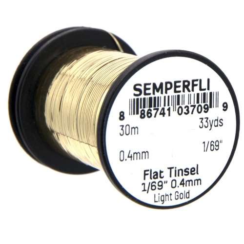 Semperfli Spool 1/69'' Light Gold Mirror Tinsel Fly Tying Materials