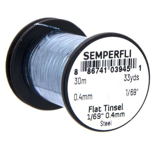 Semperfli Spool 1/69'' Steel Mirror Tinsel Fly Tying Materials