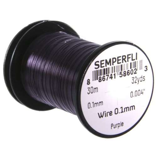 Semperfli Wire 0.1mm Purple Fly Tying Materials
