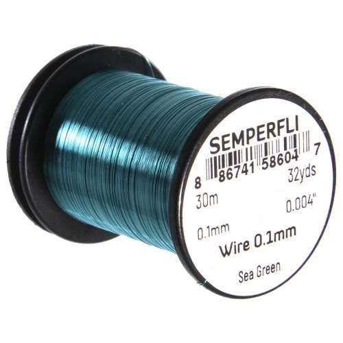 Semperfli Wire 0.1mm Sea Green Fly Tying Materials