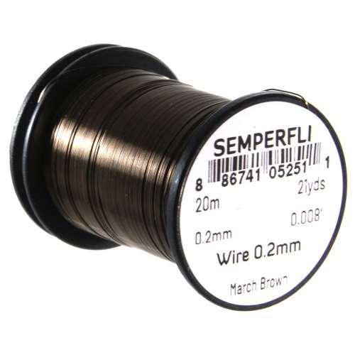 Semperfli Wire 0.2mm March Brown Fly Tying Materials