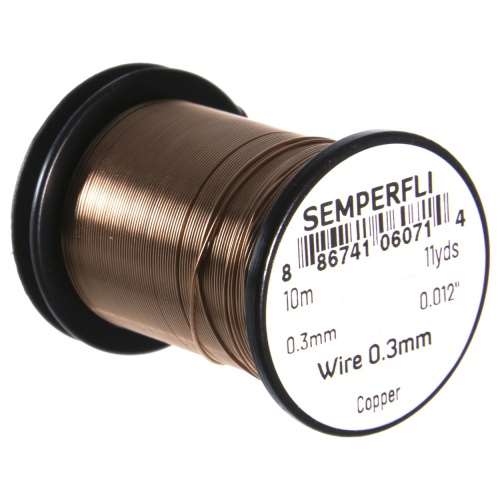 Semperfli Wire 0.3mm Copper Fly Tying Materials (Product Length 10.93 Yds / 10m)