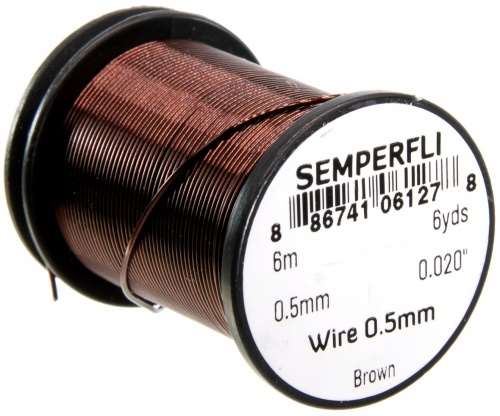 Semperfli Wire 0.5mm Brown