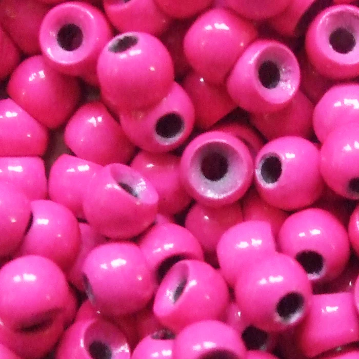 Turrall Brass Beads Large 3.8mm Fluorescent Pink Fly Tying Materials